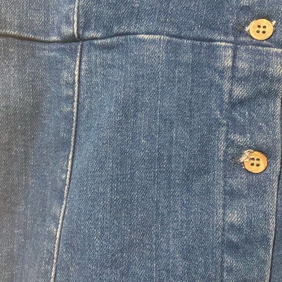 Pull&Bear Blue Denim Button Down Mini Dress w/ adjustable spaghetti straps - Picture 3 of 6